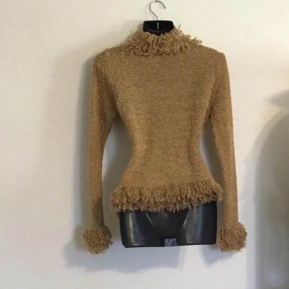 52 Weekends Textured Tan Cardigan Sweater. Size M - Picture 5 of 11